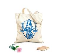 AILOONG Borsa tote con tracolla in fettuccia Tessuto spesso 340g/m² emblema del comportamento equilibrato della giustizia, facciata più bella della giustizia, design della giustizia della giustizia
