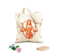 AILOONG Borsa tote con tracolla in fettuccia Tessuto spesso 340g/m² emblema del comportamento equilibrato della giustizia, facciata più bella della giustizia, design della giustizia della giustizia