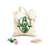 AILOONG Borsa tote con tracolla in fettuccia Tessuto spesso 340g/m² emblema del comportamento equilibrato della giustizia, facciata più bella della giustizia, design della giustizia della giustizia