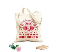 AILOONG Borsa tote con tracolla in fettuccia Tessuto spesso 340g/m² una che dice non credere nella magia credo negli allenamenti Borsa da disegno