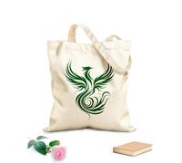 AILOONG Borsa tote con tracolla in fettuccia Tessuto spesso 340g/m² una fenice stilizzata e sorprendente perfetta Borsa da disegno