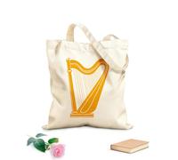 AILOONG Borsa tote con tracolla in fettuccia una semplice ed elegante sagoma di un'arpa perfetta Tessuto spesso 340g/m² Borsa da disegno