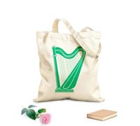 AILOONG Borsa tote con tracolla in fettuccia una semplice ed elegante sagoma di un'arpa perfetta Tessuto spesso 340g/m² Borsa da disegno