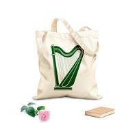 AILOONG Borsa tote con tracolla in fettuccia una semplice ed elegante sagoma di un'arpa perfetta Tessuto spesso 340g/m² Borsa da disegno