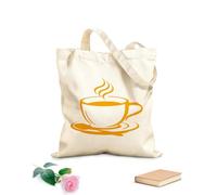 AILOONG Borsa tote in tela Cup Coffee House Original Taste Cafe Kitchen Tessuto spesso 340g/m² Sostituisce lo zaino scolastico