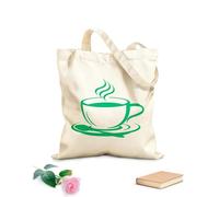 AILOONG Borsa tote in tela Cup Coffee House Original Taste Cafe Kitchen Tessuto spesso 340g/m² Sostituisce lo zaino scolastico