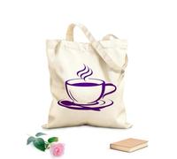 AILOONG Borsa tote in tela Cup Coffee House Original Taste Cafe Kitchen Tessuto spesso 340g/m² Sostituisce lo zaino scolastico