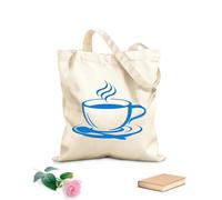 AILOONG Borsa tote in tela Cup Coffee House Original Taste Cafe Kitchen Tessuto spesso 340g/m² Sostituisce lo zaino scolastico
