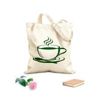 AILOONG Borsa tote in tela Cup Coffee House Original Taste Cafe Kitchen Tessuto spesso 340g/m² Sostituisce lo zaino scolastico