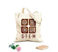 AILOONG Borsa tote in tela grezza Aula di scienze per l'istruzione scolastica STEM Tessuto spesso 340g/m² Utilizzabile come borsa porta attrezzi