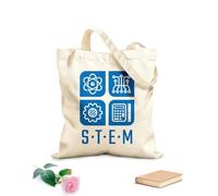 AILOONG Borsa tote in tela grezza Aula di scienze per l'istruzione scolastica STEM Tessuto spesso 340g/m² Utilizzabile come borsa porta attrezzi