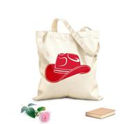 AILOONG Borsa tote in tela grezza Cappello da cowboy Texas Lone Star State Tessuto spesso 340g/m² Utilizzabile come borsa porta attrezzi