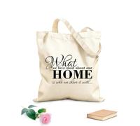 AILOONG Borsa tote in tela grezza Casa Vivere Amore Parole Tessuto spesso 12 once Utilizzabile come borsa porta attrezzi 35x40cm Grande