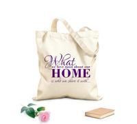 AILOONG Borsa tote in tela grezza Casa Vivere Amore Parole Tessuto spesso 340g/m² Utilizzabile come borsa porta attrezzi