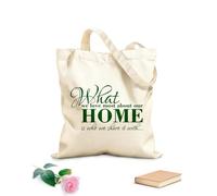 AILOONG Borsa tote in tela grezza Casa Vivere Amore Parole Tessuto spesso 340g/m² Utilizzabile come borsa porta attrezzi