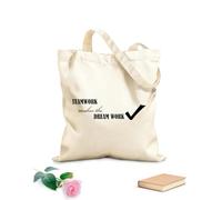 AILOONG Borsa tote in tela grezza Citazioni motivazionali, parole, lavoro di squadra, lettere ispiratrici, sogni Tessuto spesso 12 once Utilizzabile come borsa porta attrezzi 25x30cm Piccola