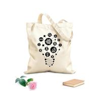 AILOONG Borsa tote in tela grezza Laboratorio di scienze Classe Lightbulb School Tessuto spesso 12 once Utilizzabile come borsa porta attrezzi 31x36cm Media