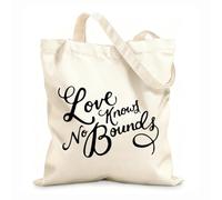 AILOONG Borsa tote in tela grezza L'amore lega la motivazione positiva Tessuto spesso 12 once Utilizzabile come borsa porta attrezzi 31x36cm Media