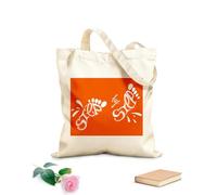 AILOONG Borsa tote in tela grezza Poster con frasi passo dopo passo Tessuto spesso 340g/m² Utilizzabile come borsa porta attrezzi
