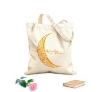 AILOONG Borsa tote in tela grezza Ramadan Kareem Luna Islam Religione musulmana Tessuto spesso 340g/m² Utilizzabile come borsa porta attrezzi