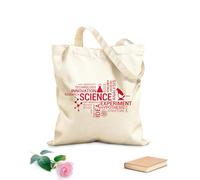 AILOONG Borsa tote in tela grezza Scienza Scuola Aula Laboratorio Educativo Scienziato Parole Tessuto spesso 340g/m² Utilizzabile come borsa porta attrezzi