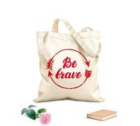 AILOONG Borsa tote in tela grezza Sii coraggioso, frase motivazionale Tessuto spesso 340g/m² Utilizzabile come borsa porta attrezzi