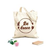 AILOONG Borsa tote in tela grezza Sii coraggioso, frase motivazionale Tessuto spesso 340g/m² Utilizzabile come borsa porta attrezzi