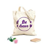 AILOONG Borsa tote in tela grezza Sii coraggioso, frase motivazionale Tessuto spesso 340g/m² Utilizzabile come borsa porta attrezzi