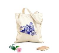 AILOONG Borsa tote in tela grezza Treno Ferrovia Bambini Tessuto spesso 340g/m² Utilizzabile come borsa porta attrezzi