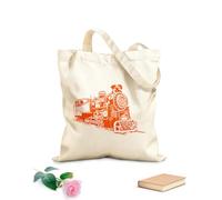 AILOONG Borsa tote in tela grezza Treno Ferrovia Bambini Tessuto spesso 340g/m² Utilizzabile come borsa porta attrezzi