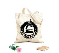 AILOONG Borsa tote in tela grezza Ufficio scientifico del microscopio da laboratorio Tessuto spesso 12 once Utilizzabile come borsa porta attrezzi 25x30cm Piccola