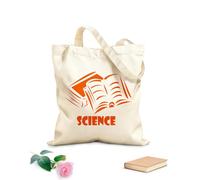 AILOONG Borsa tote in tela Libro di conoscenza della scuola di educazione scientifica Tessuto spesso 340g/m² Sostituisce lo zaino scolastico
