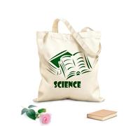 AILOONG Borsa tote in tela Libro di conoscenza della scuola di educazione scientifica Tessuto spesso 340g/m² Sostituisce lo zaino scolastico
