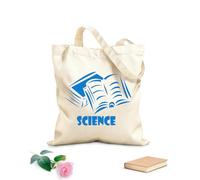 AILOONG Borsa tote in tela Libro di conoscenza della scuola di educazione scientifica Tessuto spesso 340g/m² Sostituisce lo zaino scolastico