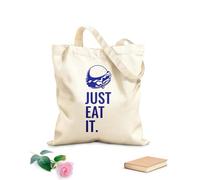 AILOONG Borsa tote in tela Ristorante con scritte Just Eat It Burger Tessuto spesso 340g/m² Sostituisce lo zaino scolastico