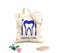 AILOONG Borsa tote in tela strumenti per la cura dei denti dentista denti dottore Tessuto spesso 340g/m² Sostituisce lo zaino scolastico