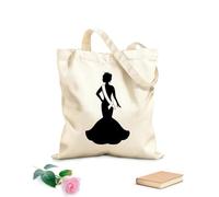 AILOONG Borse a mano in poliestere e cotone Abito da sera da donna Miss Beauty Crown Queen Tessuto spesso 12 once Utilizzabile come trousse per il trucco 35x40cm Grande