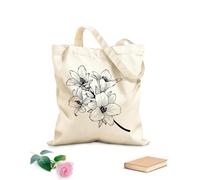 AILOONG Borse a mano in poliestere e cotone Bellissimo giardino di rami di fiori Tessuto spesso 12 once Utilizzabile come trousse per il trucco 31x36cm Media