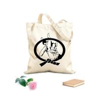 AILOONG Borse a mano in poliestere e cotone Combattimento di arti marziali per ragazzi con cintura di karate Tessuto spesso 12 once Utilizzabile come trousse per il trucco 35x40cm Grande