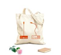 AILOONG Borse a mano in poliestere e cotone Console di gioco con joystick retrò per sala giochi Tessuto spesso 340g/m² Utilizzabile come trousse per il trucco