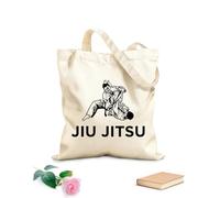 AILOONG Borse a mano in poliestere e cotone Fighters Sport Club Combattimento Jiu Jitsu Karate Tessuto spesso 12 once Utilizzabile come trousse per il trucco 31x36cm Media
