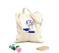 AILOONG Borse a mano in poliestere e cotone Fiore di loto sacro simbolo orientale del buddismo Tessuto spesso 340g/m² Utilizzabile come trousse per il trucco