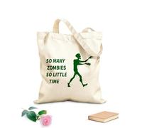 AILOONG Borse a mano in poliestere e cotone Gioco di citazioni divertenti di Zombie Hunter Tessuto spesso 340g/m² Utilizzabile come trousse per il trucco