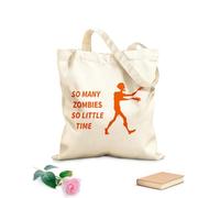 AILOONG Borse a mano in poliestere e cotone Gioco di citazioni divertenti di Zombie Hunter Tessuto spesso 340g/m² Utilizzabile come trousse per il trucco