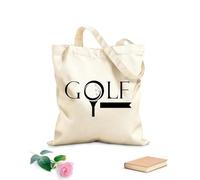 AILOONG Borse a mano in poliestere e cotone Golf Parola Golfista Sport Gioco Bello Fan Tessuto spesso 12 once Utilizzabile come trousse per il trucco 31x36cm Media