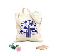 AILOONG Borse a mano in poliestere e cotone Internet Cloud Tecnologia Comunicazione IT Tessuto spesso 340g/m² Utilizzabile come trousse per il trucco