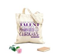 AILOONG Borse a mano in poliestere e cotone Non ho talenti speciali. Sono solo appassionatamente curioso. Albert Einstein Tessuto spesso 340g/m² Utilizzabile come trousse per il trucco
