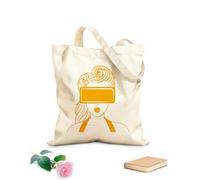 AILOONG Borse a mano in poliestere e cotone Ragazza con visore VR per realtà virtuale Tessuto spesso 340g/m² Utilizzabile come trousse per il trucco