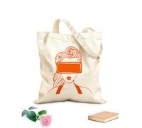 AILOONG Borse a mano in poliestere e cotone Ragazza con visore VR per realtà virtuale Tessuto spesso 340g/m² Utilizzabile come trousse per il trucco