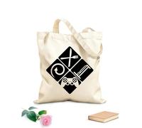 AILOONG Borse a mano in poliestere e cotone Tessuto spesso 12 once gioco Stile di vita Videogioco Gioca Utilizzabile come trousse per il trucco 31x36cm Media